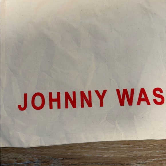 Johnny Was Canvas Tote Bag Red Logo Reusable Shopper Eco Cotton - Picture 3 of 6